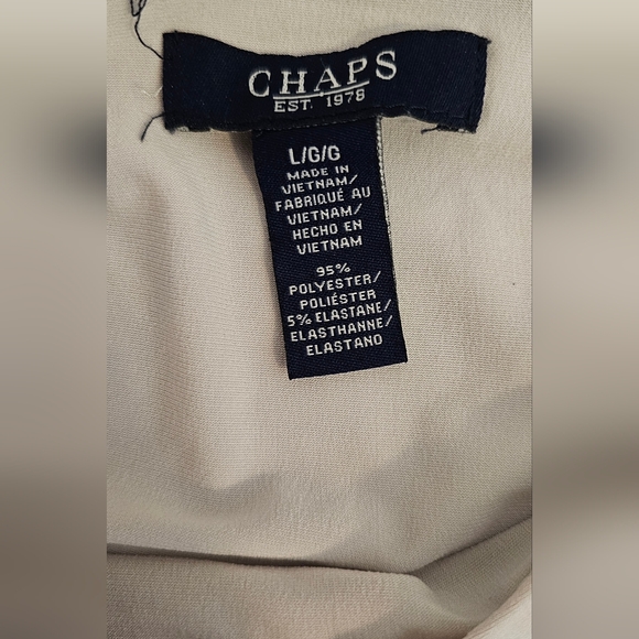 Chaps Color Block sz Large Womens Black & White Sleeveless Sheath Dress - Picture 5 of 5